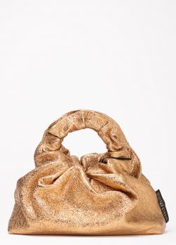 Золотистая сумка Vikele Studio Bella из фактурной кожи, фото